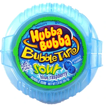 Joy's De'Lights Hubba Bubba Tape Sour Blue Raspberry 1 Joy's De'Lights Hubba Bubba Tape Sour Blue Raspberry
