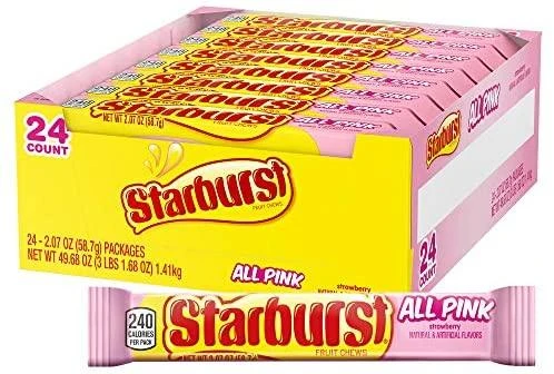 Joys Delights Lolly Shop Online Starburst All Pink Tube 58g Bulk 1 Joys Delights Lolly Shop Online Starburst All Pink Tube 58g Bulk