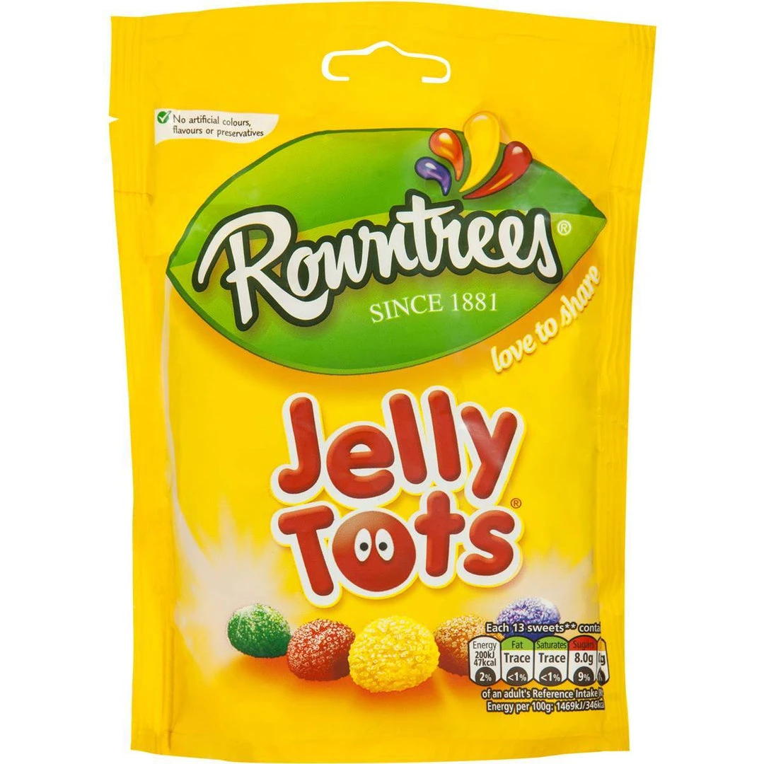 Funworks Rowntree's Jelly Tots Pouch 150g All Candy 1 Funworks Rowntree's Jelly Tots Pouch 150g All Candy