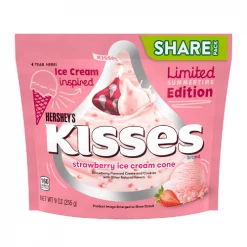 Joys Delights Lolly Shop Online Hersheys Kisses Strawberry Ice Cream Cone Bulk