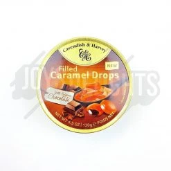 Joy's De'Lights Cavendish & Harvey Choc Filled Caramel Drops Tin Milk Chocolate
