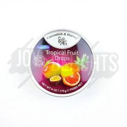 Joy's De'Lights All Candy Cavendish & Harvey Sugar Free Tropical Fruit Drops Tin Bulk