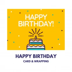 WrapItSmart Happy Birthday Gift Wrapping & Card