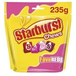 Joys Delights Lolly Shop Online Australian Lollies Starburst Chews Fave Reds 235g