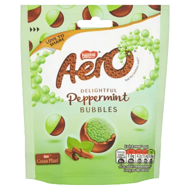 Joys Delights Lolly Shop Online Aero Bubbles Peppermint Pouch 92g 1 Joys Delights Lolly Shop Online Aero Bubbles Peppermint Pouch 92g