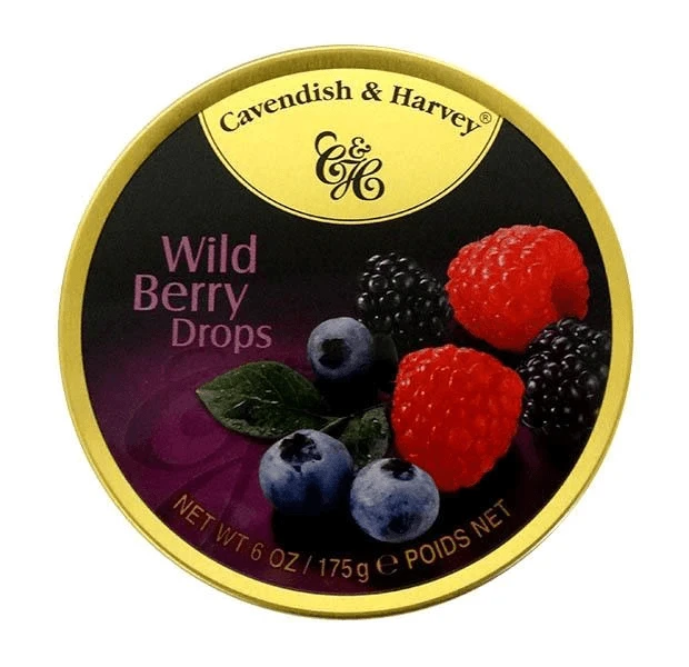 Joy's De'Lights Cavendish & Harvey Wild Berry Drops Tin Bulk 2 Joy's De'Lights Cavendish & Harvey Wild Berry Drops Tin Bulk