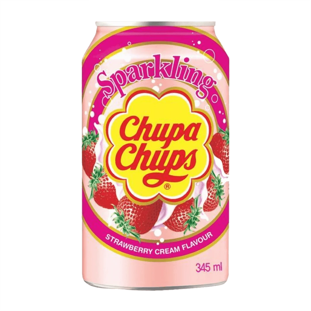 Joys Delights Lolly Shop Online Chupa Chups Sparkling Strawberry & Cream American Drinks 1 Joys Delights Lolly Shop Online Chupa Chups Sparkling Strawberry & Cream American Drinks