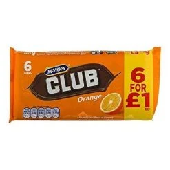 Joys Delights Lolly Shop Online McVities Club Orange 6 Pack Milk Chocolate