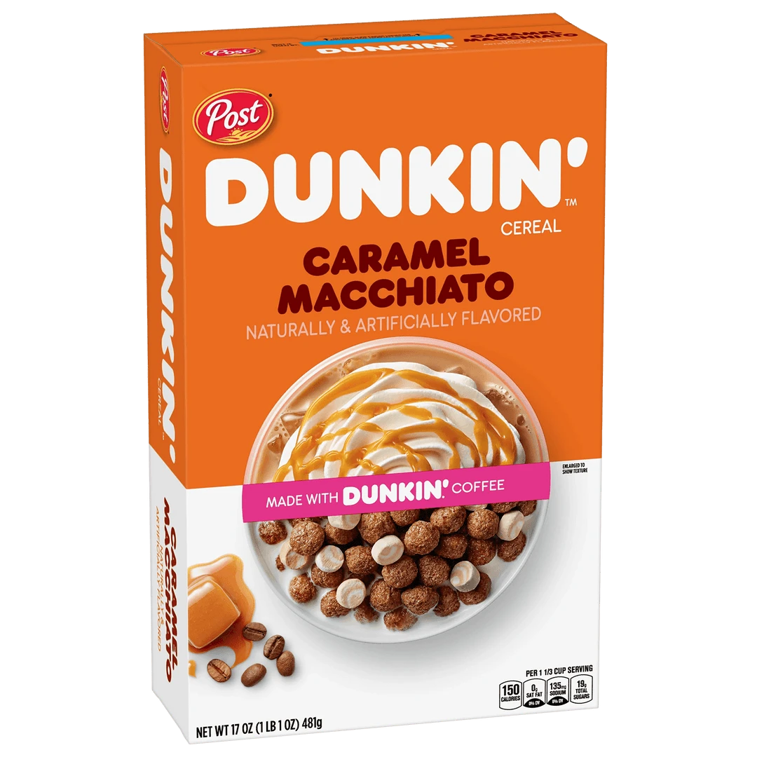 Joys Delights Lolly Shop Online Dunkin' Caramel Macchiato Cereal 311g New Arrivals 1 Joys Delights Lolly Shop Online Dunkin' Caramel Macchiato Cereal 311g New Arrivals