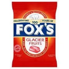 Joys Delights Lolly Shop Online UK Lollies Fox's Glacier Fruits 130g