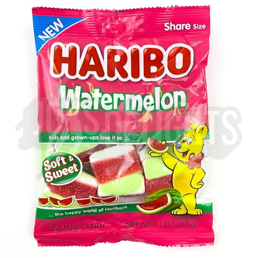 Joys Delights Lolly Shop Online Gummy Haribo Soft Watermelon 117g 1 Joys Delights Lolly Shop Online Gummy Haribo Soft Watermelon 117g