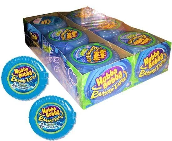 Joy's De'Lights Hubba Bubba Sour Blue Raspberry Tape Bulk 1 Joy's De'Lights Hubba Bubba Sour Blue Raspberry Tape Bulk