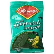 Joys Delights Lolly Shop Online Mayceys Giant Spearmint Leaves 90g New Zealand Lollies