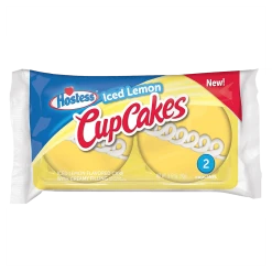 Joys Delights Lolly Shop Online American Chocolate Hostess Iced Lemon Cupcakes 2 Pack Bulk