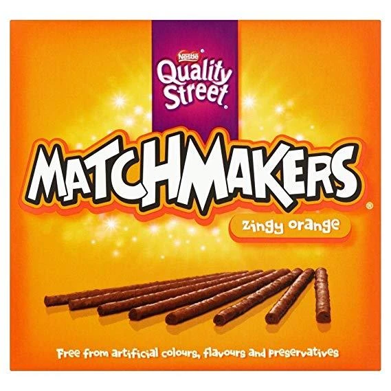 Joy's De'Lights All Candy Quality Street Matchmakers Zingy Orange 1 Joy's De'Lights All Candy Quality Street Matchmakers Zingy Orange