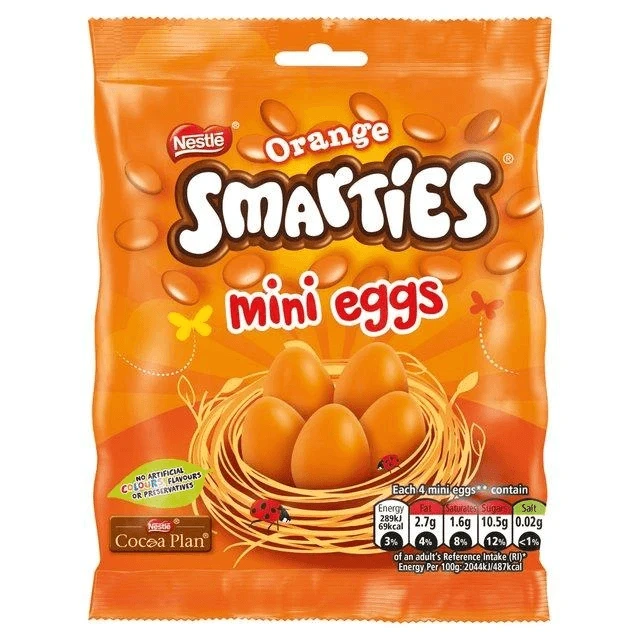Joys Delights Lolly Shop Online Milk Chocolate Smarties Orange Mini Eggs 80g 2 Joys Delights Lolly Shop Online Milk Chocolate Smarties Orange Mini Eggs 80g