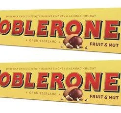 Joys Delights Lolly Shop Online Milk Chocolate Toblerone Fruit & Nut 360g Bulk