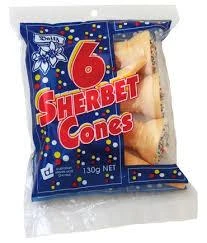 Joys Delights Lolly Shop Online Australian Lollies Sherbet Cones 6 Pack Bulk