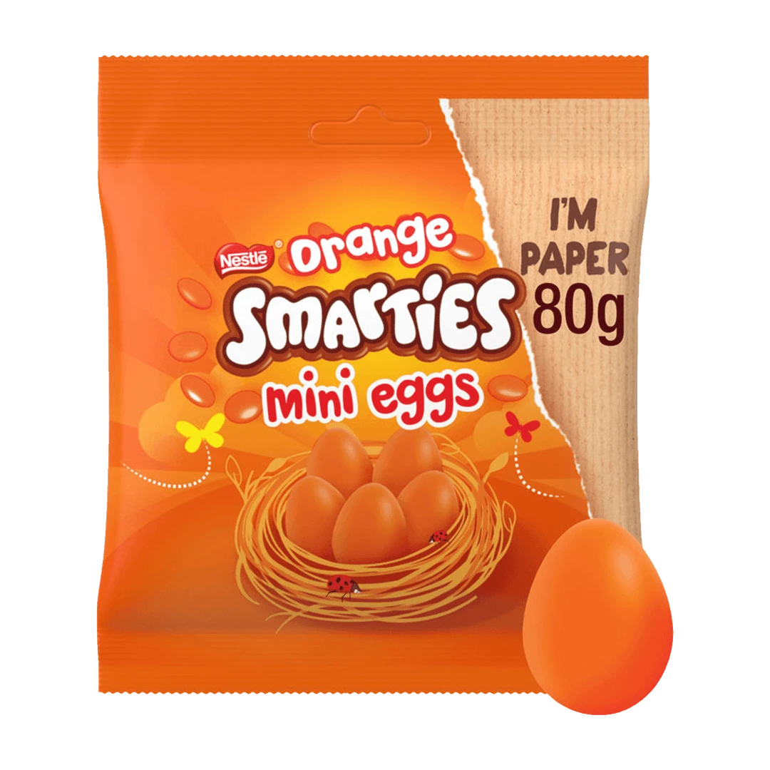 Joys Delights Lolly Shop Online Milk Chocolate Smarties Orange Mini Eggs 80g 1 Joys Delights Lolly Shop Online Milk Chocolate Smarties Orange Mini Eggs 80g