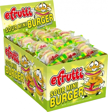 Funworks Bulk Efrutti Sour Burger Box 1 Funworks Bulk Efrutti Sour Burger Box