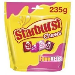 Joys Delights Lolly Shop Online Australian Lollies Starburst Chews Fave Reds 235g