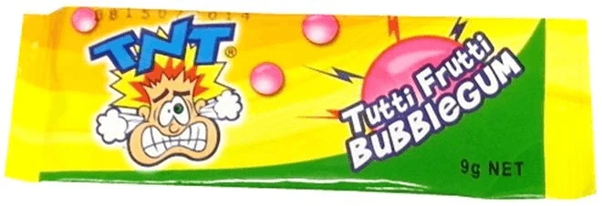 Funworks Australian Lollies TNT Tutti Frutti Bubblegum Sticks Bulk 2 Funworks Australian Lollies TNT Tutti Frutti Bubblegum Sticks Bulk