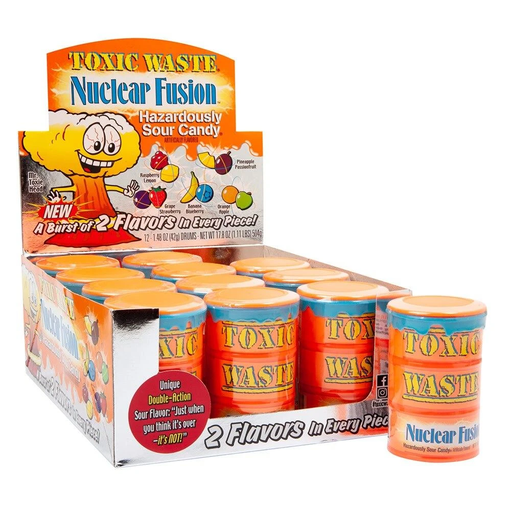 Joys Delights Lolly Shop Online Toxic Waste Nuclear Fusion Orange Drum Bulk 1 Joys Delights Lolly Shop Online Toxic Waste Nuclear Fusion Orange Drum Bulk