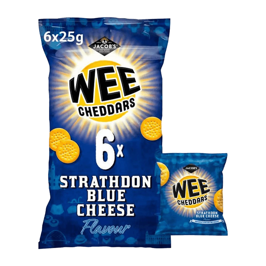 Joys Delights Lolly Shop Online Baked Wee Cheddars Strathodon Blue Cheese 6 Pack UK Chips 1 Joys Delights Lolly Shop Online Baked Wee Cheddars Strathodon Blue Cheese 6 Pack UK Chips