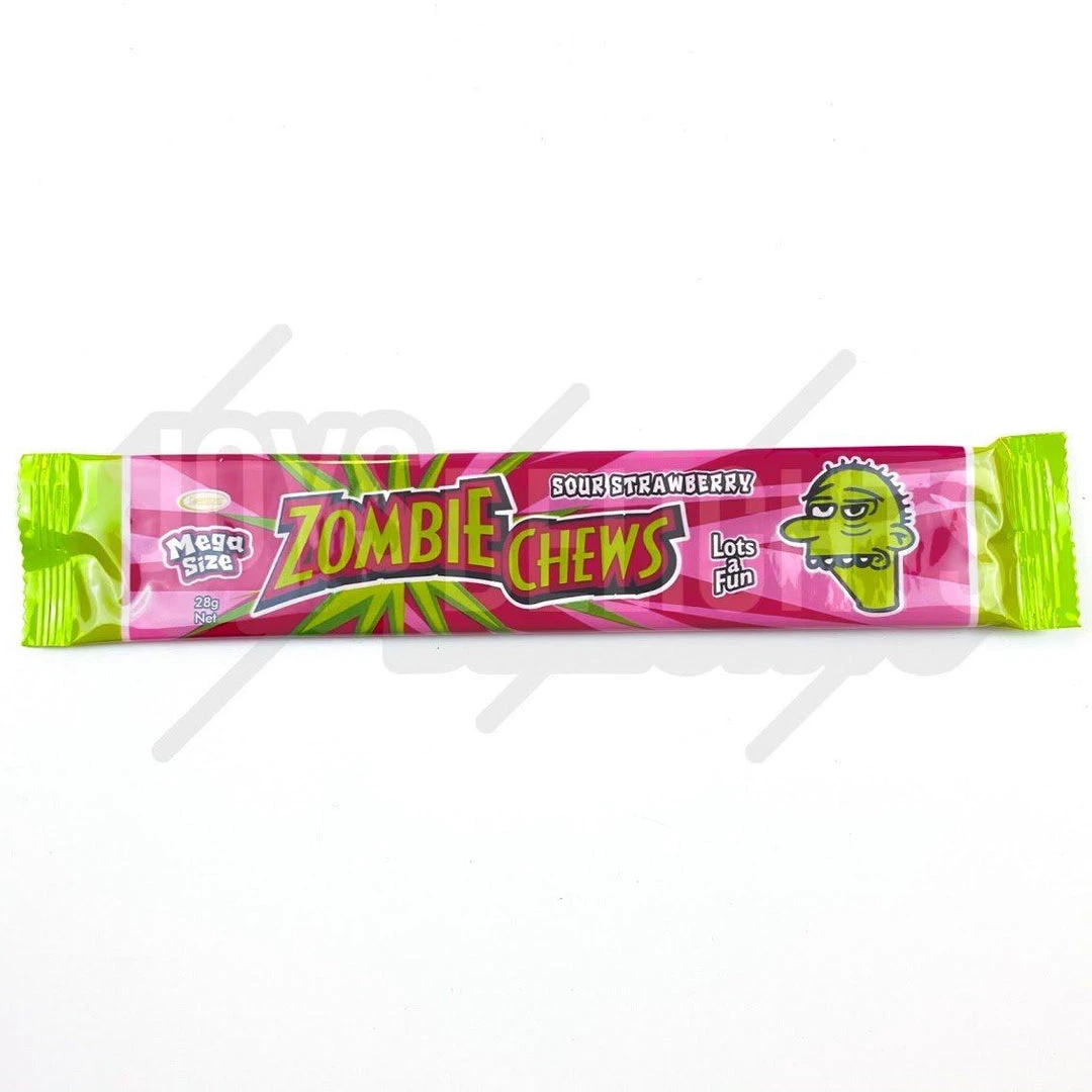 Joy's De'Lights Zombie Chews Sour Strawberry Bar Nostalgic 1 Joy's De'Lights Zombie Chews Sour Strawberry Bar Nostalgic